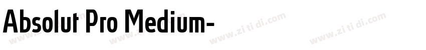 Absolut Pro Medium字体转换